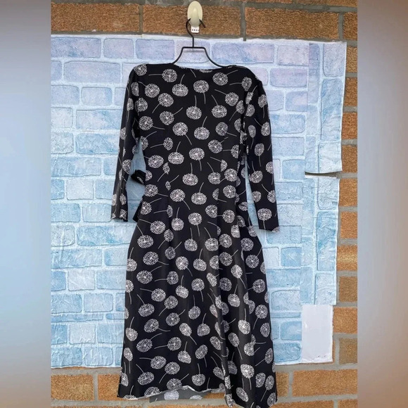 CHIARA BONI LA PETITE ROBE Abstract Dandelion Flowers Pattern wrap dress 42/6 - Picture 10 of 14